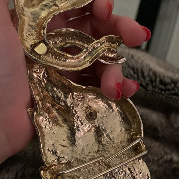Vintage elephant belt buckle signed - Picture 4 of 4